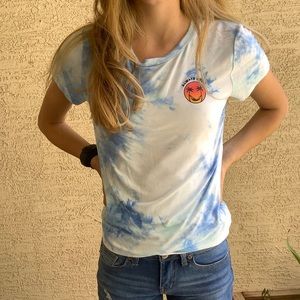 Aero Super soft tie-dye crop Tee blue S or kids L